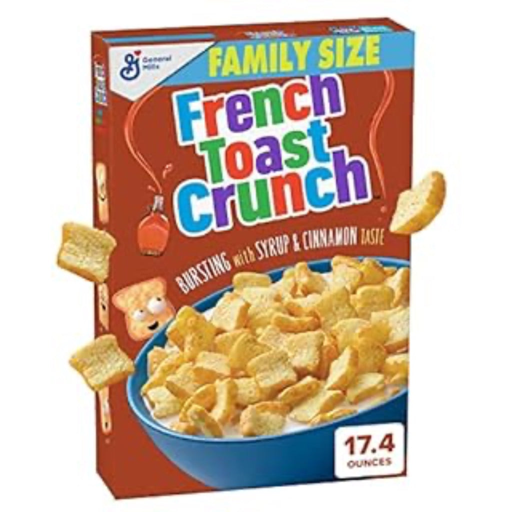 French Toast Crunch Breakfast Cereal  Syrup and Cinnamon Taste  Family Size  17.4 oz