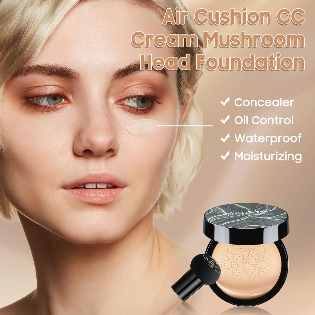 Air Cushion CC Cream Foundation - Mushroom Head BB Creams (Ivory)
