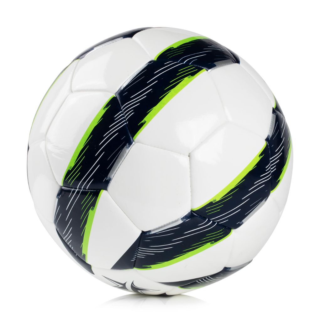 Western Star Soccer Ball Helix- Size 3 4 5 - Official Match Grade Soccer Balls - Attractive and Durable Design (Green, 5)