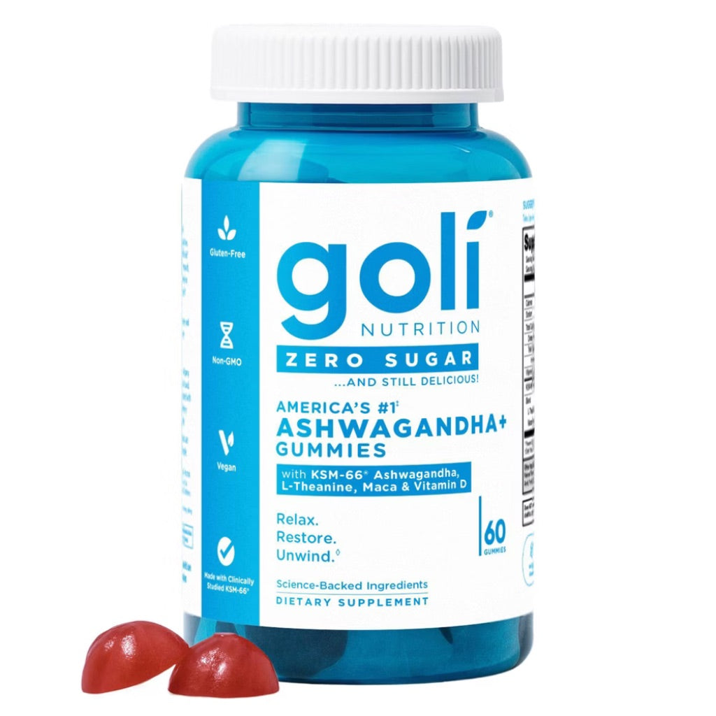 Goli Nutrition Ashwagandha Zero Sugar Vegan Gummies  60 Count