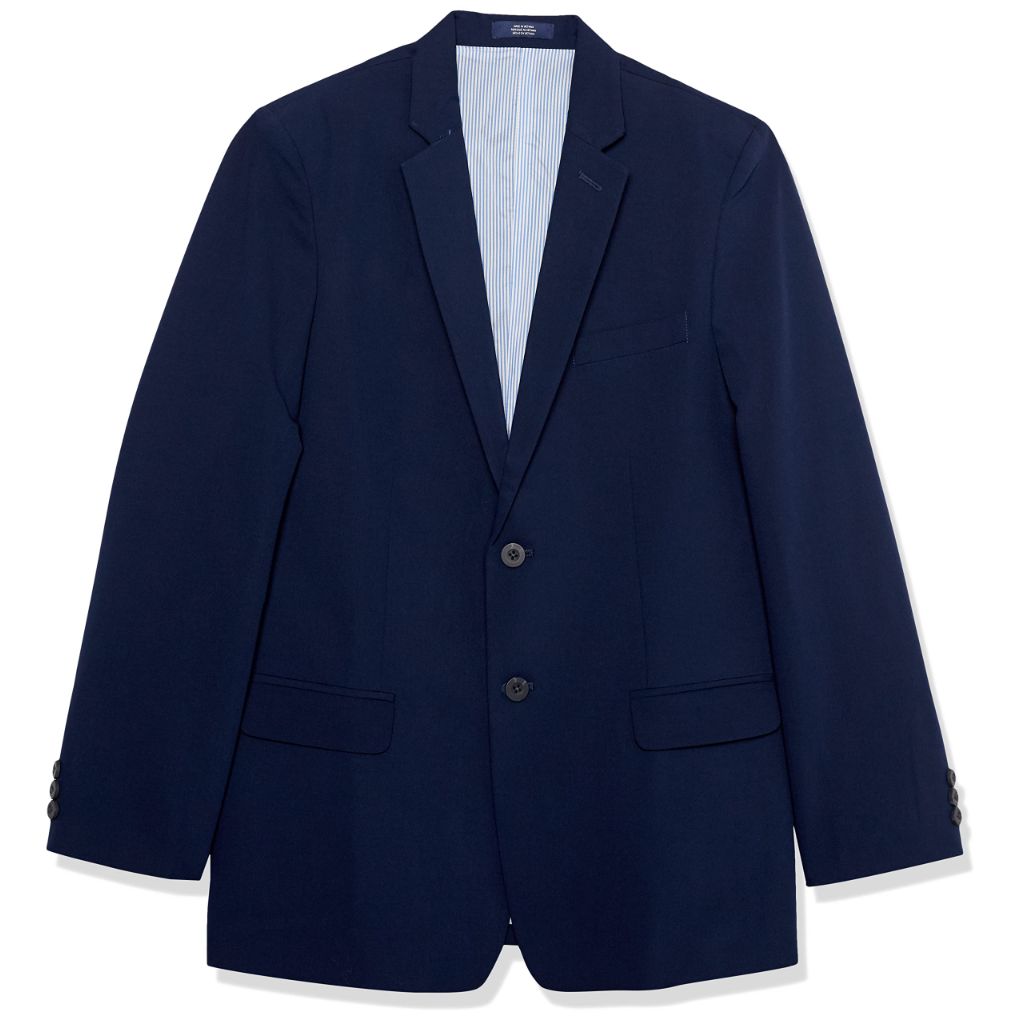 Izod Boys' Bi-Stretch Blazer Jacket Suit, Bank Blue, 12