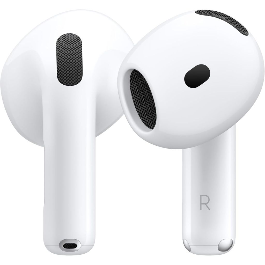 Apple AirPods 4 Wireless Earbuds with Active Noise Cancellation, Adaptive, Transparency Mode, Personalized Spatial Audio, USB-C Charging Case, Wireless Charging, H2 Chip