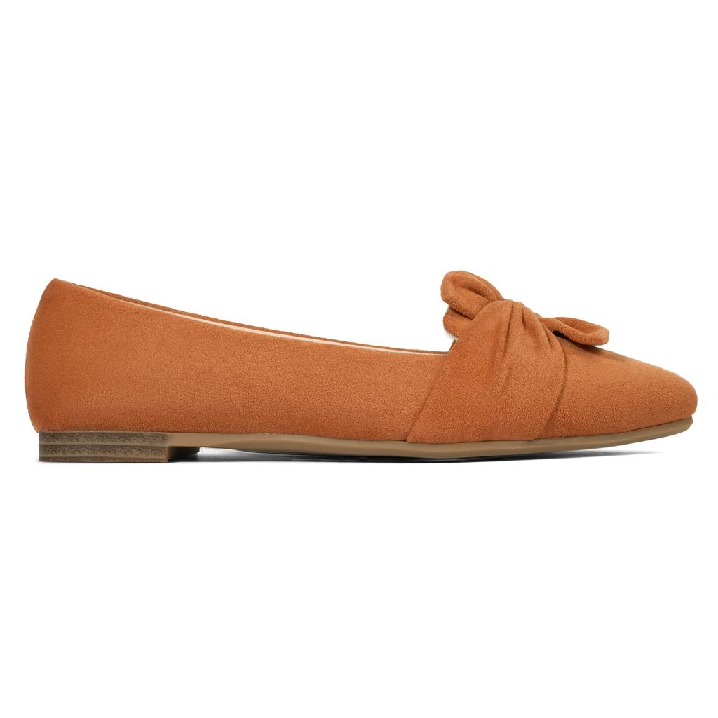 MUSSHOE Comfortable Office Flats for Women: Tan-10