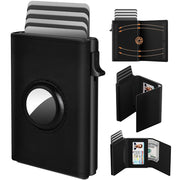 Dwnkove AirTag Wallet for Men, Premium Genuine Leather