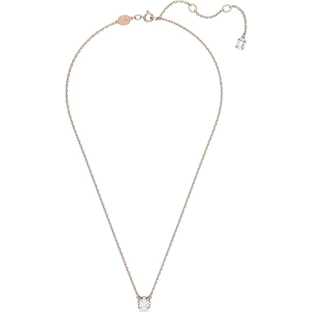 Swarovski Constella Pendant Necklace, White Crystals on Rose Gold Finish Setting
