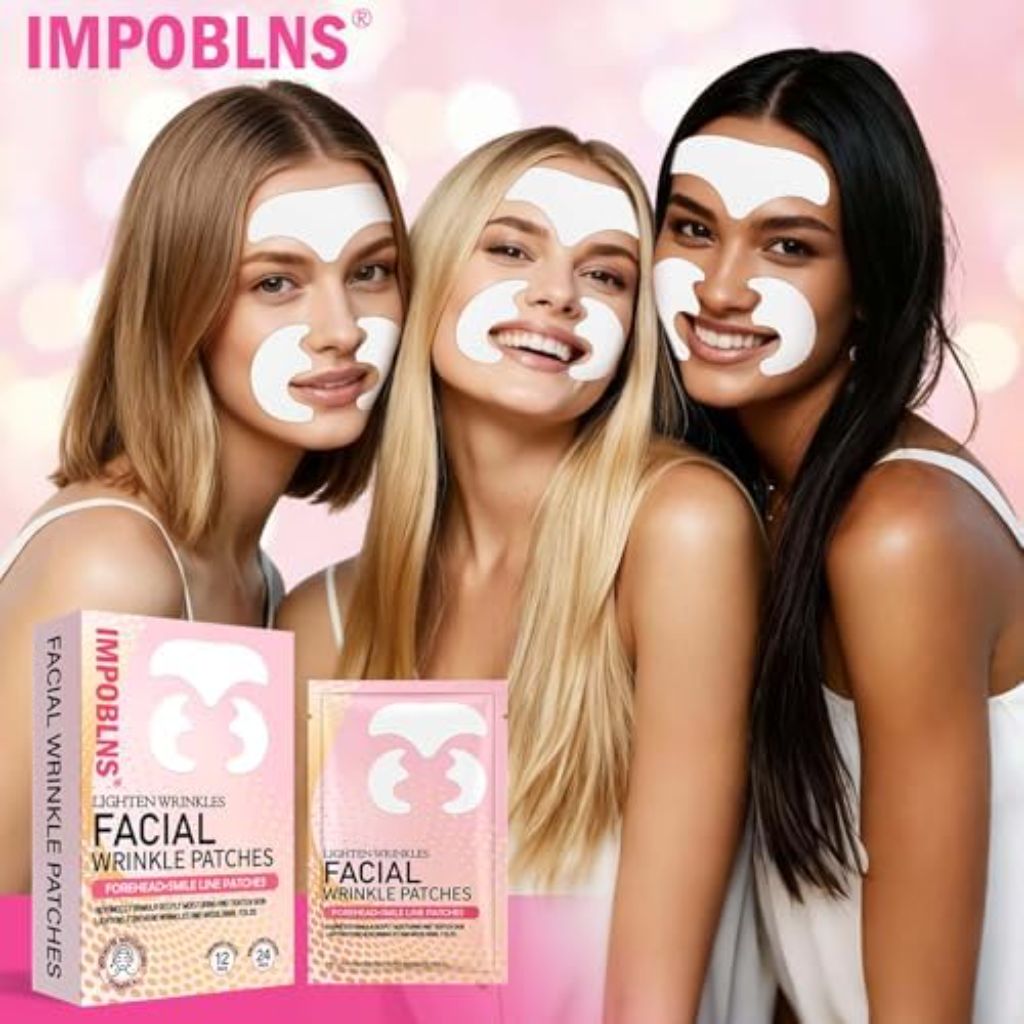 Overnight Facial Wrinkle Treatment Smile Line Patches and Forehead Wrinkle Patches - 9ct.