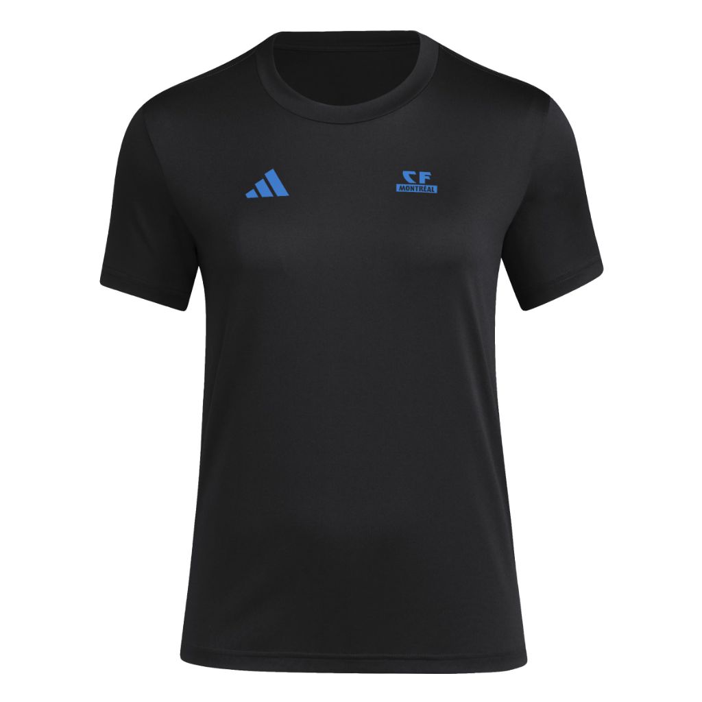 SZ XL, Adidas Women's CF Montreal Pre-Game Short Sleeve Soccer T-Shirt, Black