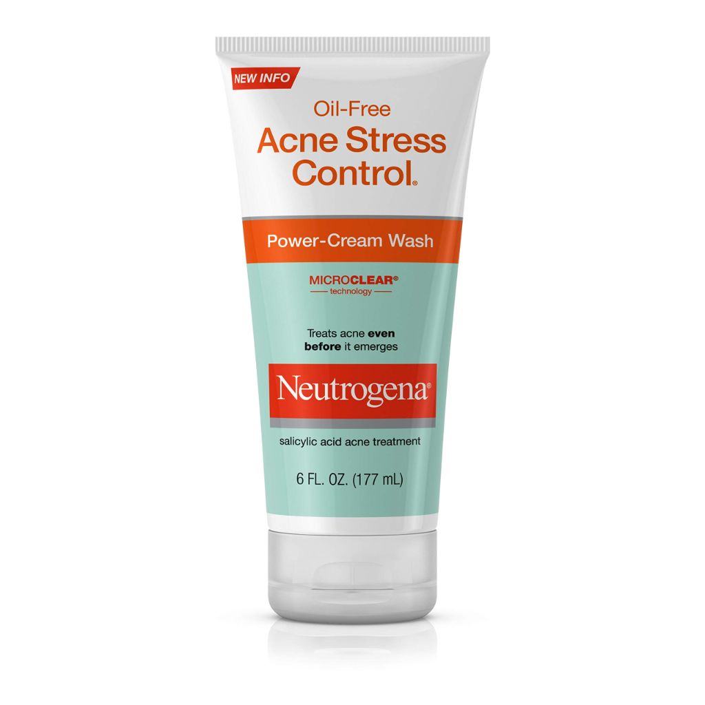 Neutrogena Oil-Free Acne Stress Control Power-Cream Wash - Cucumber, 6oz.