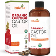 Naturise Organic Castor Oil, Cold-Pressed, Unrefined, Unfiltered - 16 fl. oz.