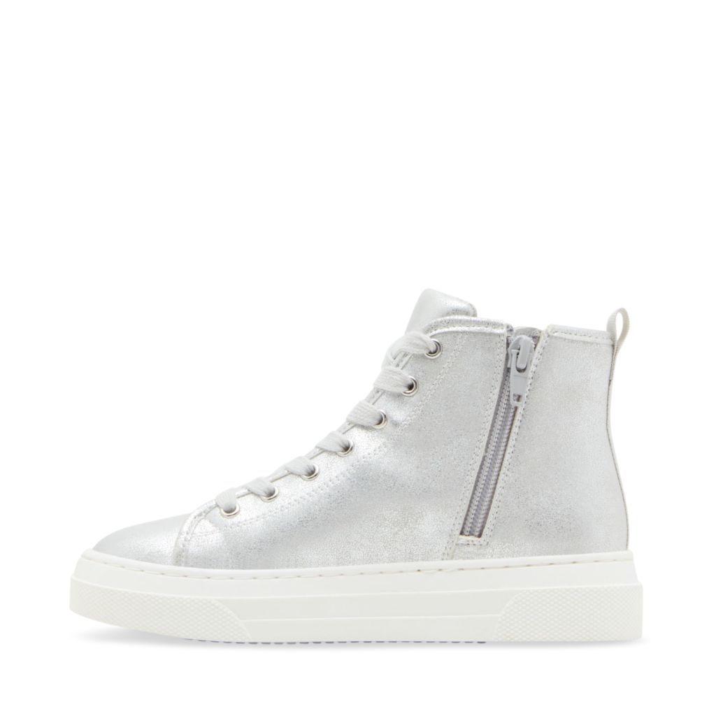 Steve Madden Girls Shoes LEAHH Sneaker, Silver Multi, 11