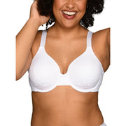 Vanity Fair Womens Full Figure Beauty Back Smoothing With Lace, 4-way Stretch Fabric, Lightly Lined Cups Up To Dd Bra, White, 38C US