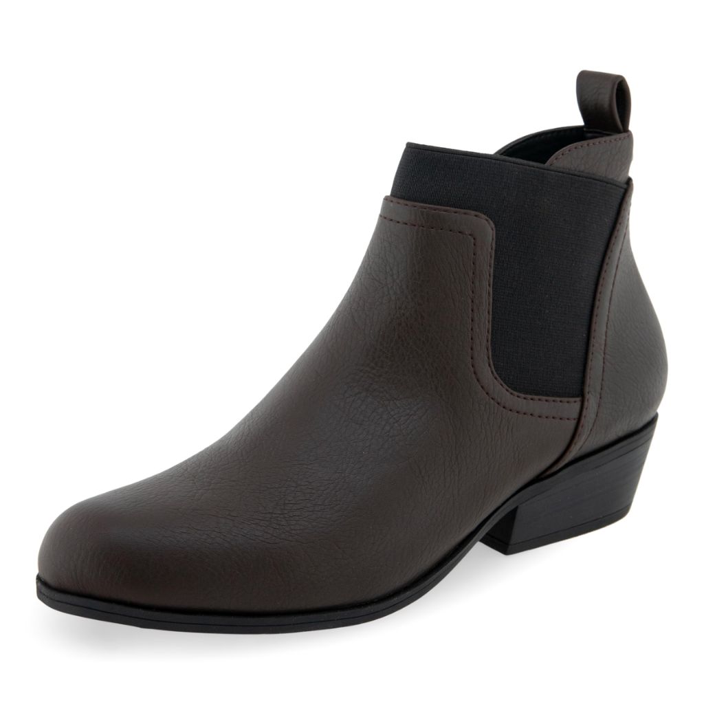 Aerosoles Women's CADDIE Ankle Bootie, JAVA GRAINY FAUX LEATHER, 6.5M