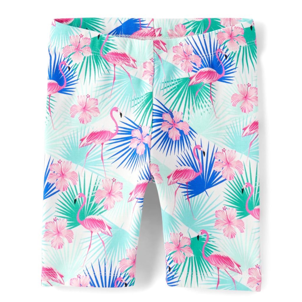 Gymboree, Girls, and Toddler Bike Shorts, 10, Seaside Flamingos