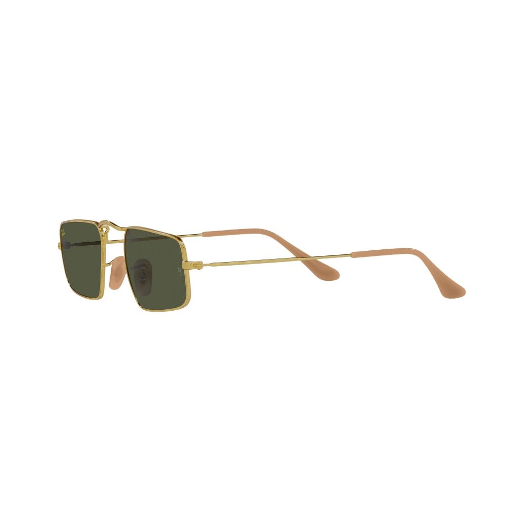 Ray-Ban Unisex RB3957 Julie Rectangular Sunglasses, Legend Gold/Green, 49 mm
