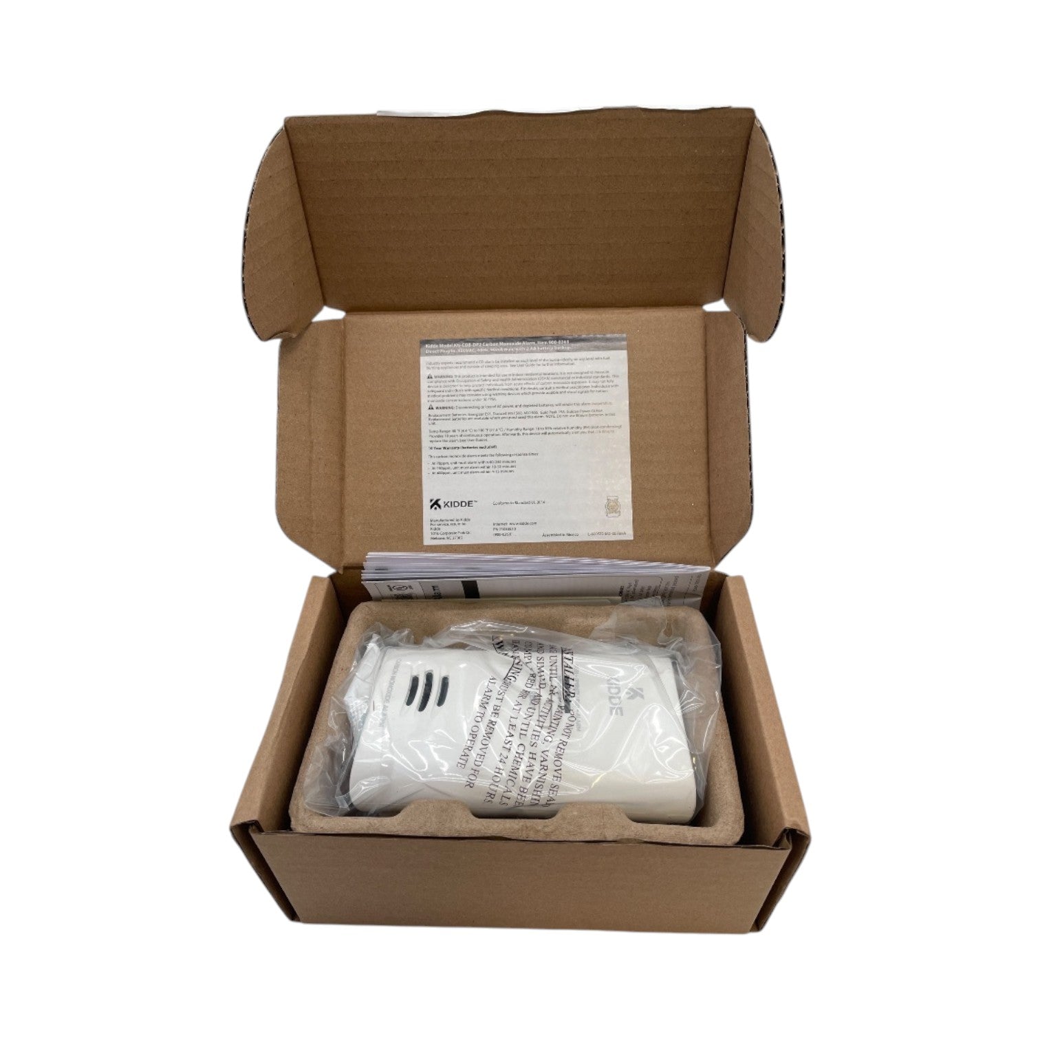 Kidde Carbon Monoxide Detector, Plug in Wall with AA Battery Backup, Test-Hush Button
