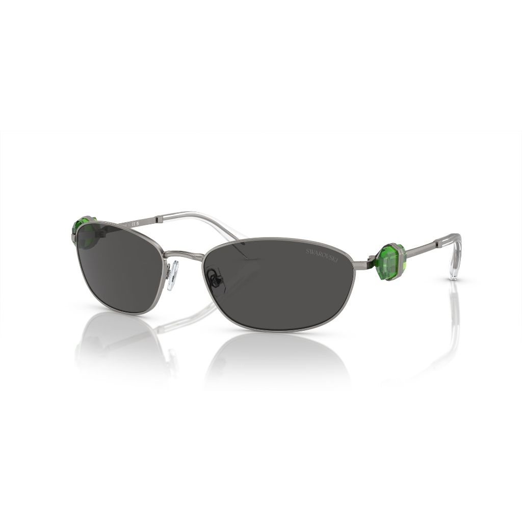 Swarovski SK7010 Sunglasses, Gunmetal/Dark Gray, 59 mm