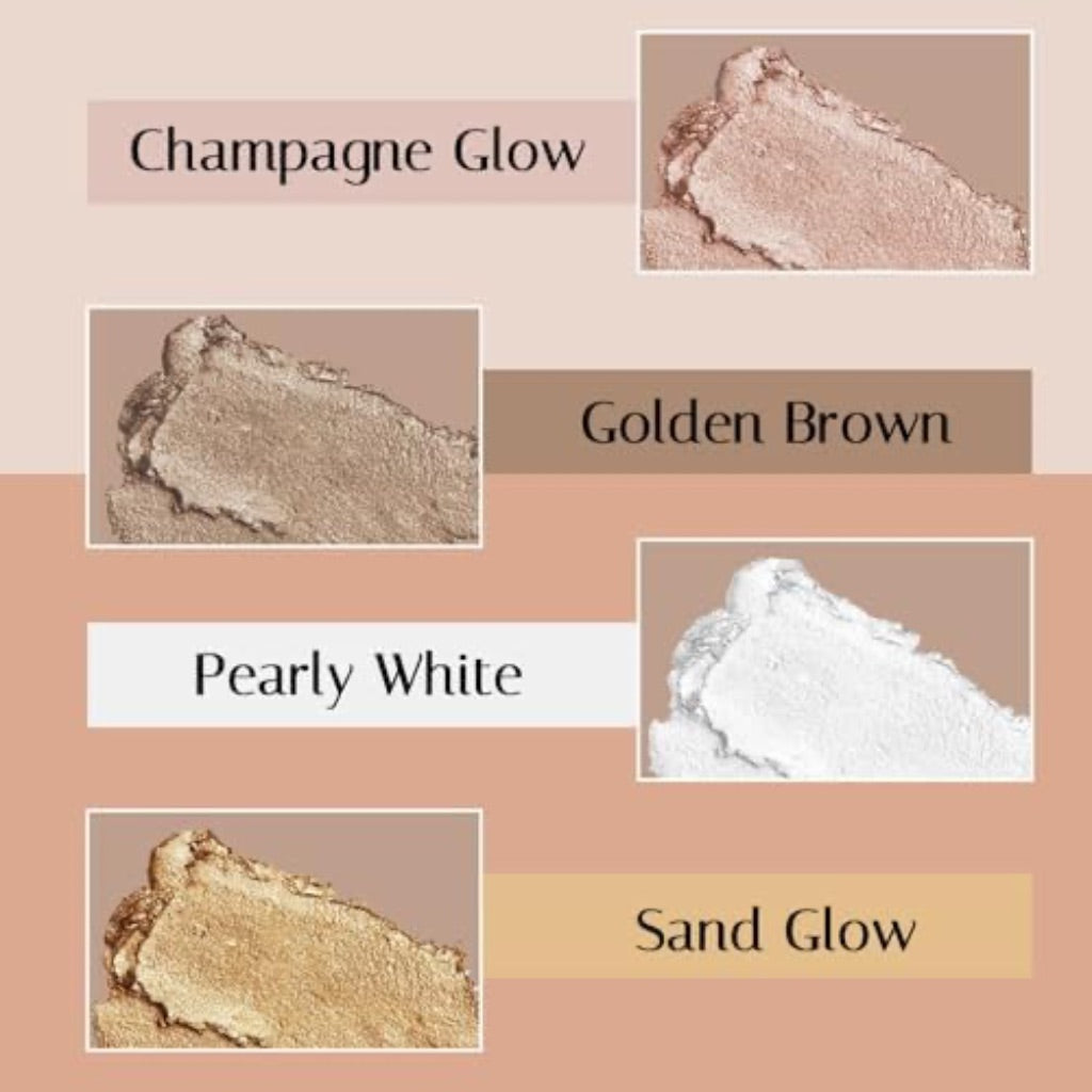 arose Cream Eyeshadow Stick, Glitter Shimmer Eye Shadow - Champagne Glow, 2 Pack