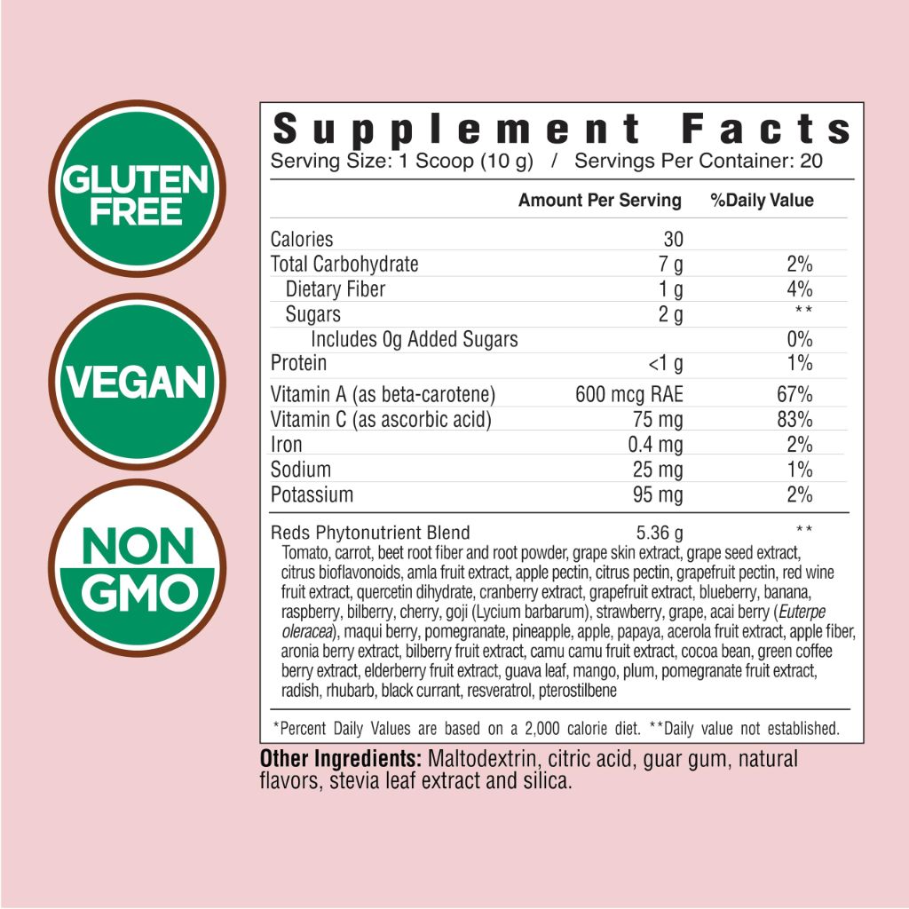 COUNTRY FARMS Super Reds, 20 Servings, Mixed Berry Flavor