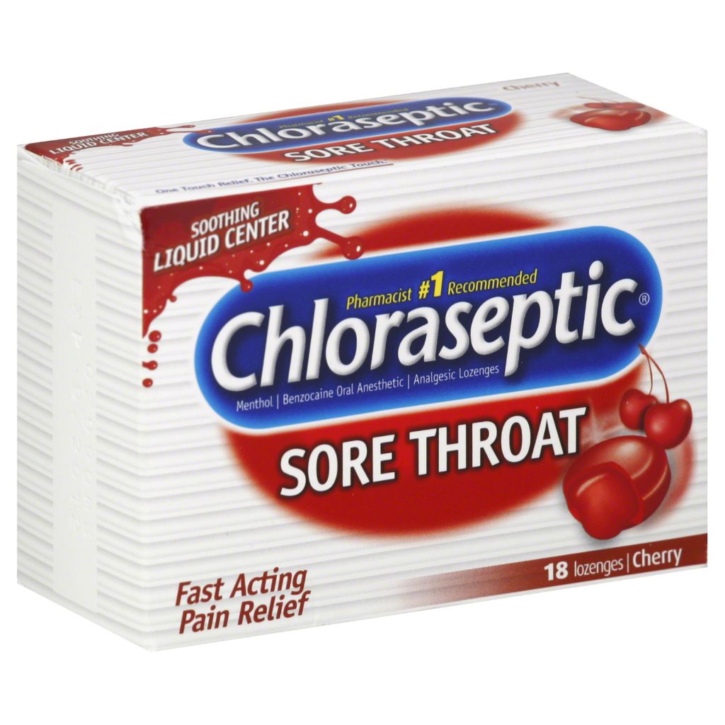 Chloraseptic Sore Throat Lozenges  Cherry Flavor  18 Count