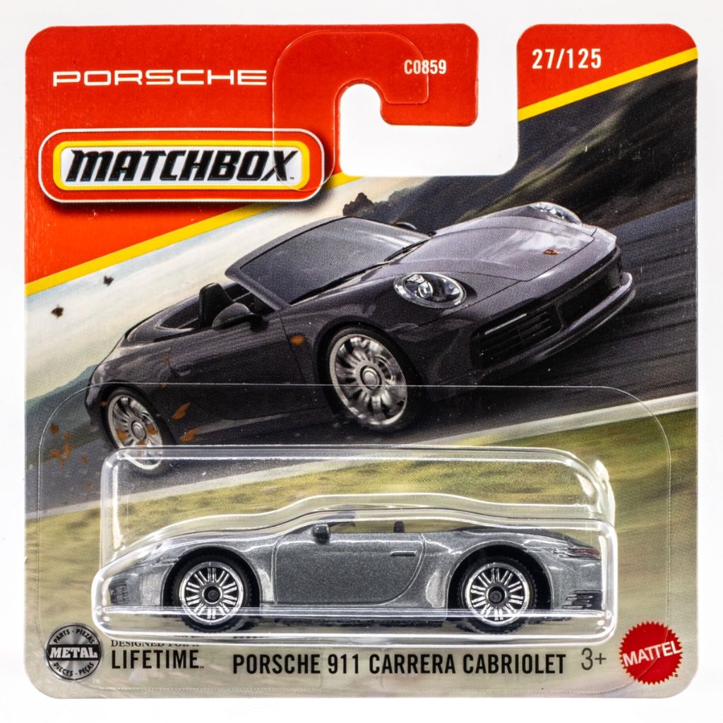 Matchbox Porsche 911 Carrera Cabriolet [Gray] 27/125, 1:64 Scale Diecast Toy Vehicle