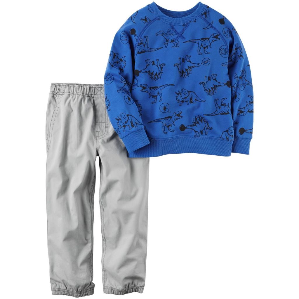 Carter's Baby Boys 2 Pc Playwear Sets 229g390, Print, Newborn Baby