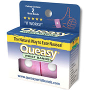 Three Lollies Queasy Anti-Nausea Wristbands – Nausea & Vomiting Relief from Morning Sickness, Motion Sickness, Migraine - Clinically Tested - Acupressure Wristband - 1 Count (2 Wristbands) – Pink