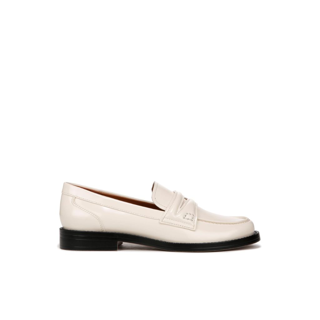 Franco Sarto Womens Lillian Slip On Penny Loafer Vanilla White 6.5 M