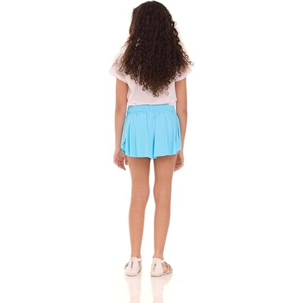 Girls (7-16) Pink Angel(tm) Solid Butterfly Shorts - Small