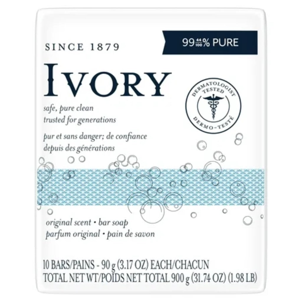 Ivory Bar Soap  Original Scent  3.17 Ounces  10 Count