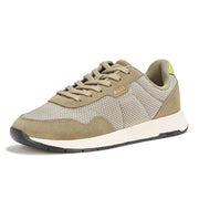 BOSS Leather Mix Low Top Sneaker Garden Moss, Moon Light Grey 7