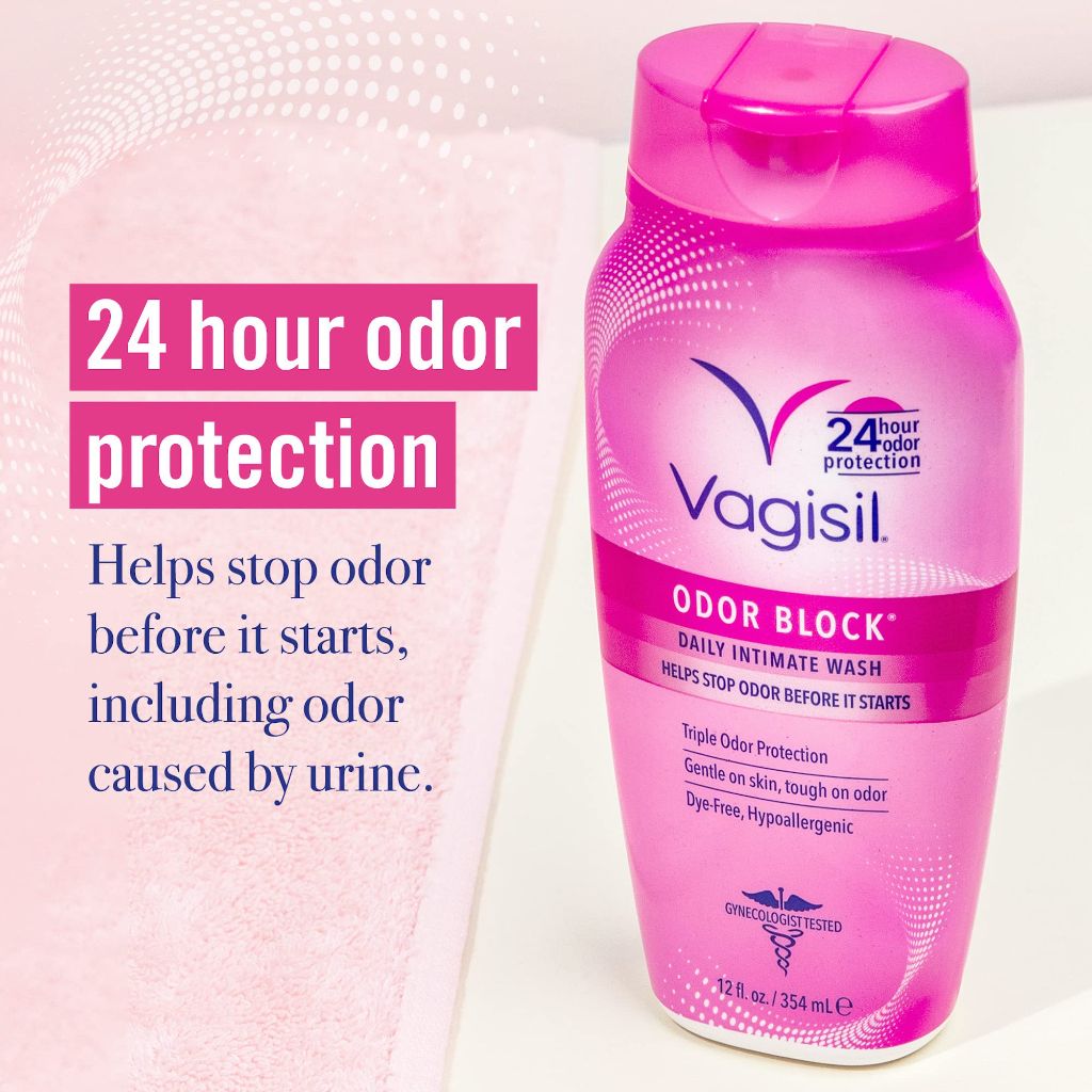 Vagisil Feminine Wash for Intimate Area Hygiene, Odor Block, Hypoallergenic | 12 oz