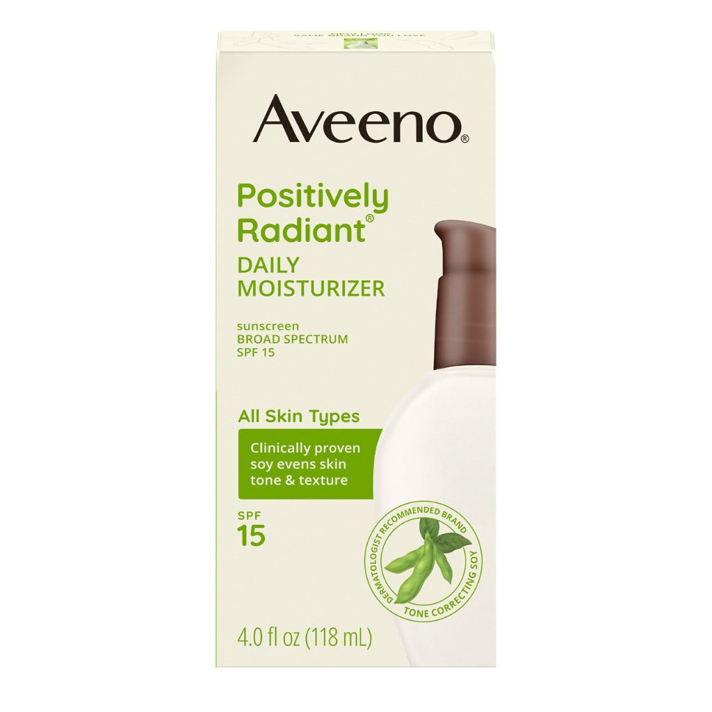 Aveeno Positively Radiant Daily Facial Moisturizer with Broad Spectrum SPF 15 Sunscreen | 4 fl. oz