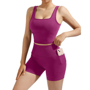 SZ M, SUUKSESS Women 2 Piece Workout Sets (Purple)