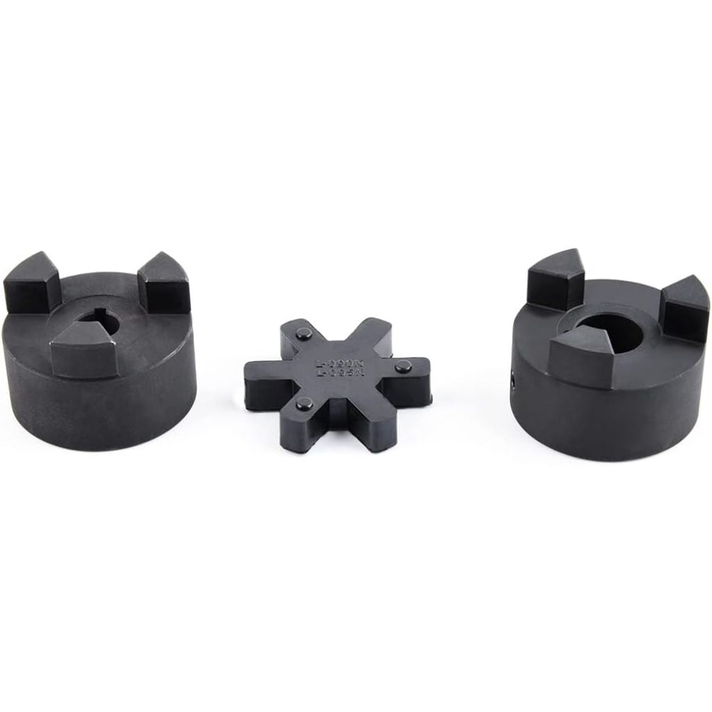 1/2" to 3/4" L095 Flexible 3-Piece L-Jaw Coupling Set & Buna-N NBR Rubber Spider