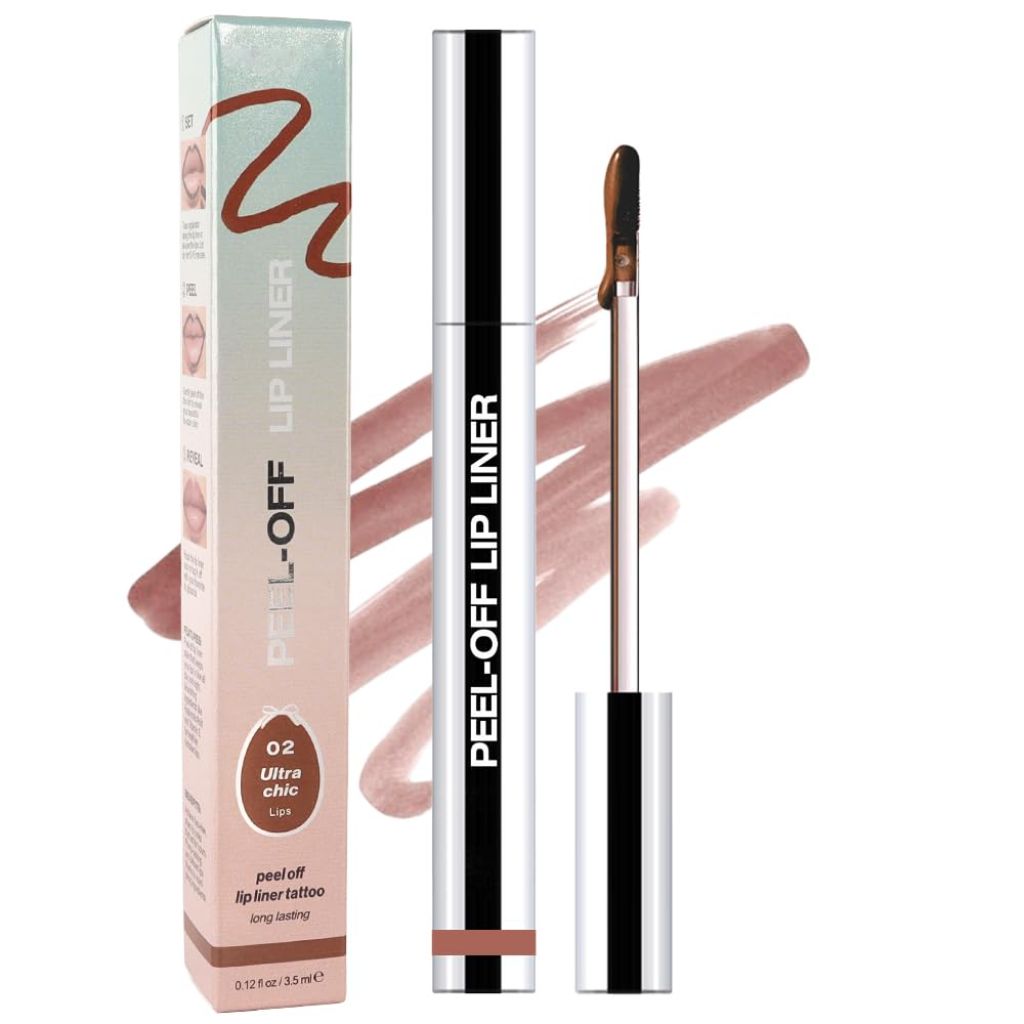 Hxssll Matte Lip Gloss Stain-Peel Off Lip Liner Tattoo, Brown Lip Tint, Makeup. #02