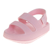 Josmo Kids Open Toe Strap Sandals - Lightweight Boys Girls Summer Shoes - Pink (Size 7 Toddler)