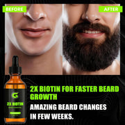 2X Biotin Beard Growth Oil for Men -2 fl.Oz(Cedar)