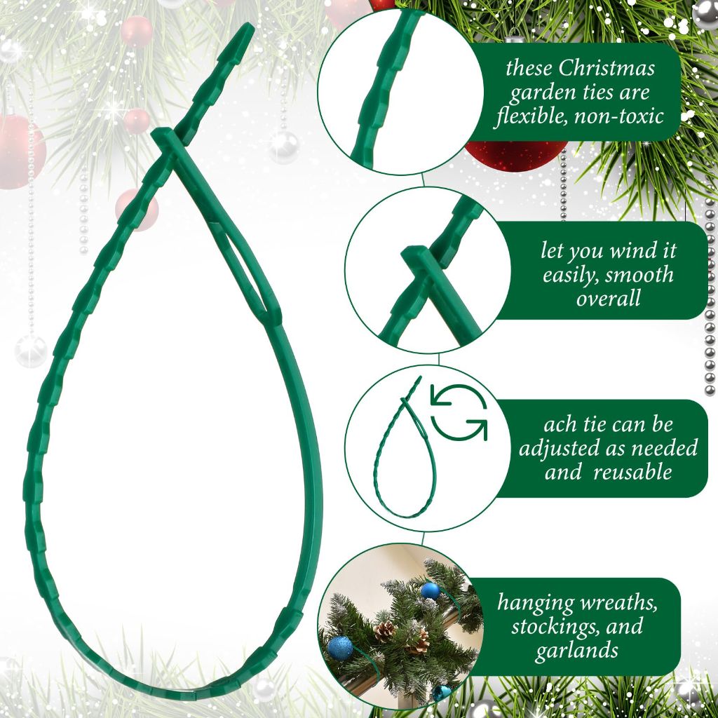 Amylove 40 Pcs 9 Inch Christmas Garland Ties