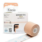 Kinesio Taping - Elastic Therapeutic Athletic Tape Tex Gold FP - Beige – 2 in. x 16.4 ft