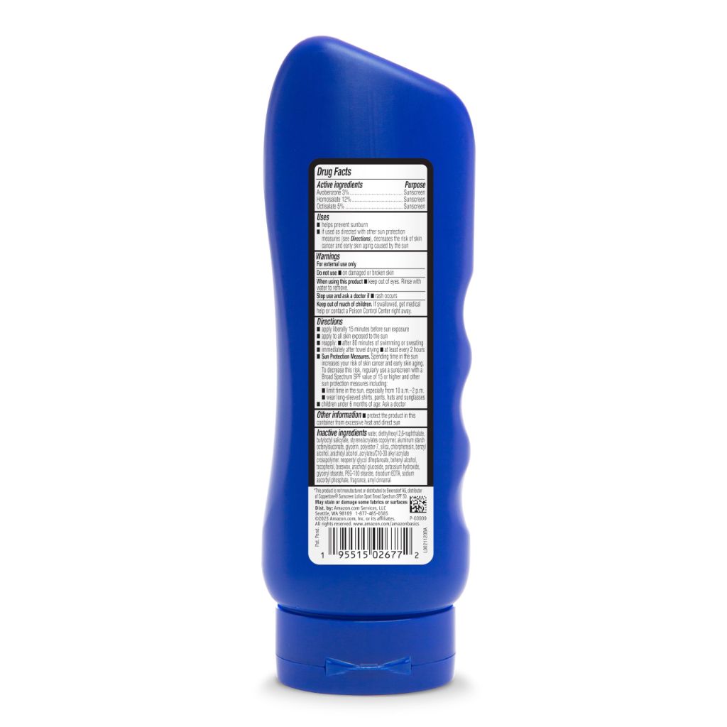 Amazon Basics Sport Sunscreen Lotion SPF 50, Water Resistant 8 Fluid Ounce