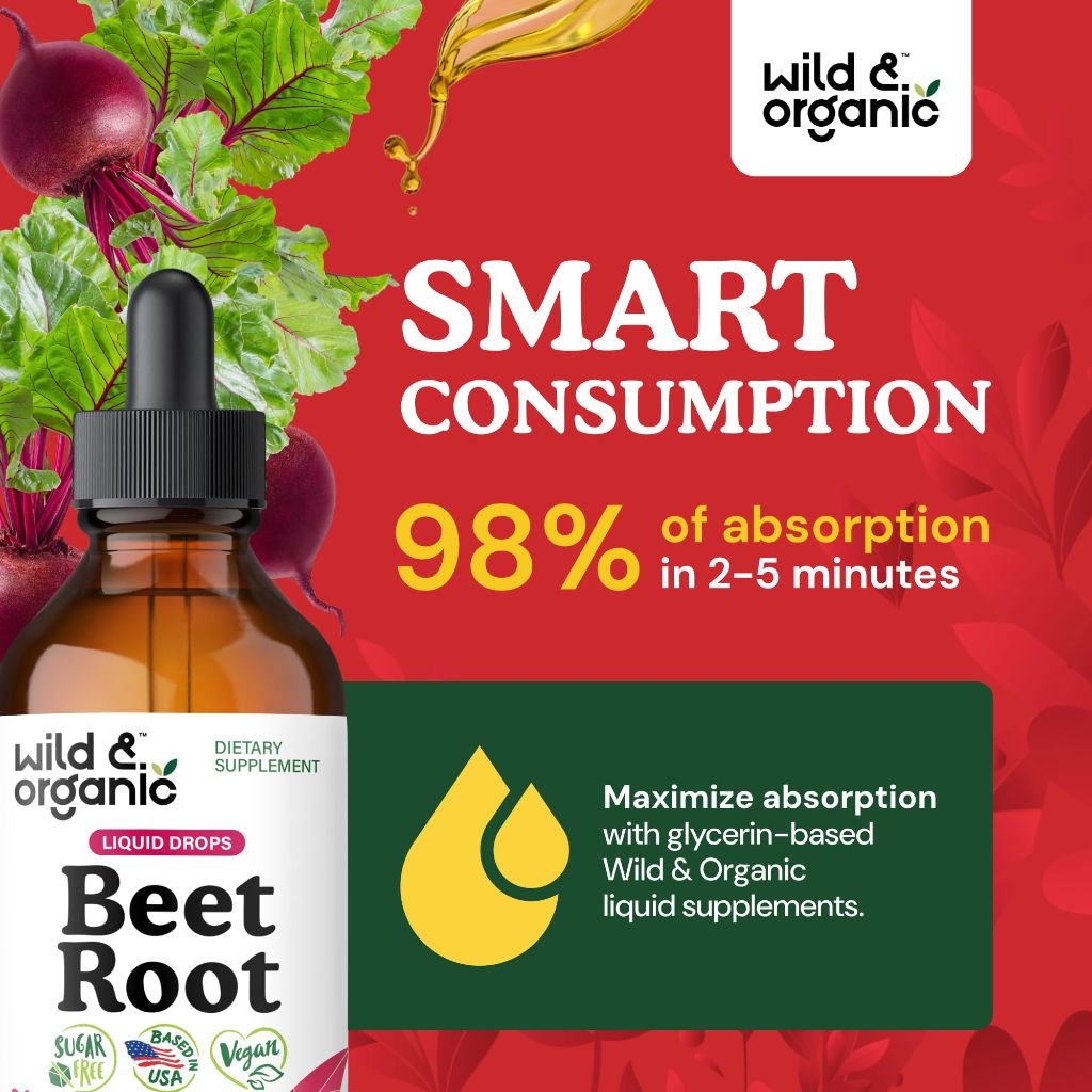 Wild & Organic Beet Root Extract Drops -  4 fl oz