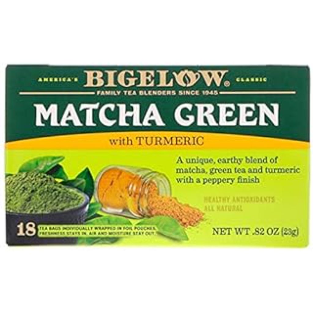 Bigelow Matcha Green Tea with Turmeric  Green Tea Bags  18 Count
