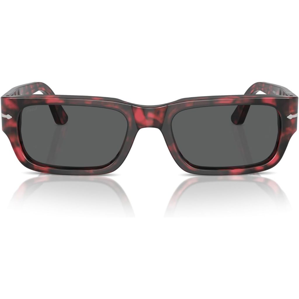 Persol PO3347-S 1212/B1 Adrien Sunglasses - Red Havana Frame/Gray Lens, 55/20/145