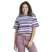 UNIONBAY Retro Multi Stripe Short Sleeve T-Shirt, Faded Indigo, Medium