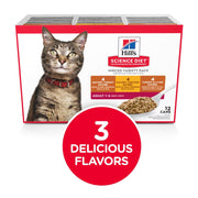 Hill's Science Diet Adult Cat Food Entree Can Variety Pack, 5.5 Oz., (12 Pack)