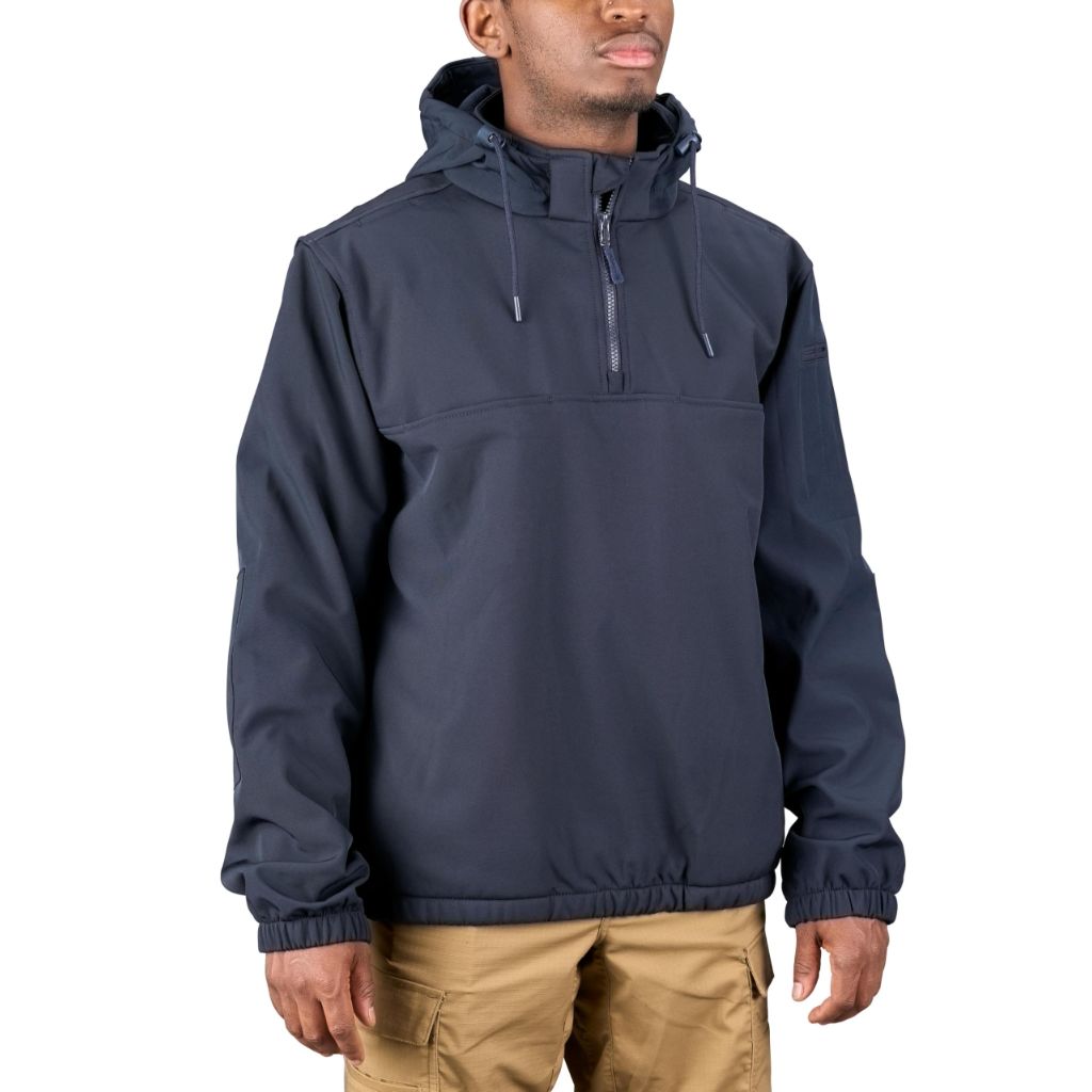Hooded Softshell Job Shirt, LAPD Navy, 3X-Large Long