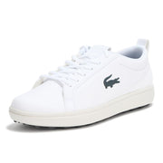 Lacoste Women's G Elite Sneaker, White/Dark Grey, 7.5