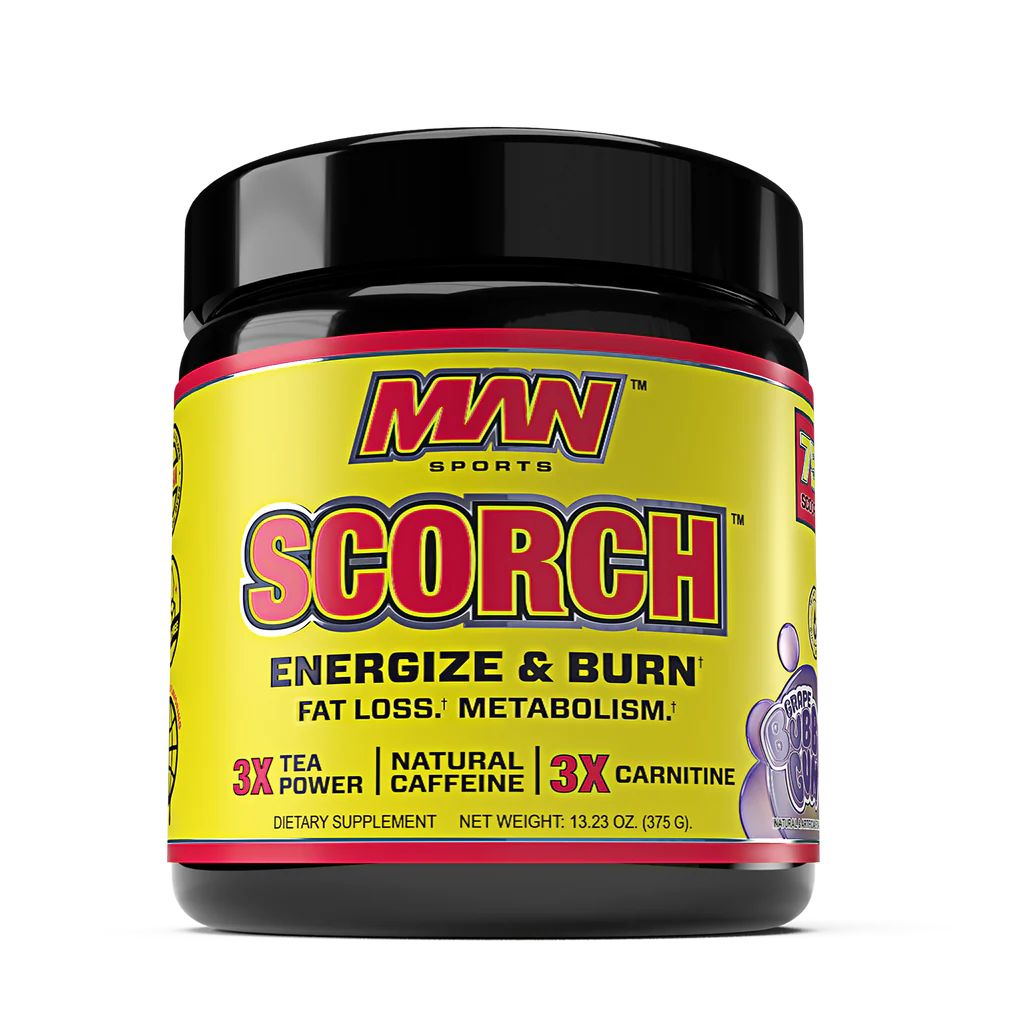 MAN Sports Scorch Powder Energy & Fat Burn Supplement, Pink Lemonade - 75 Servings