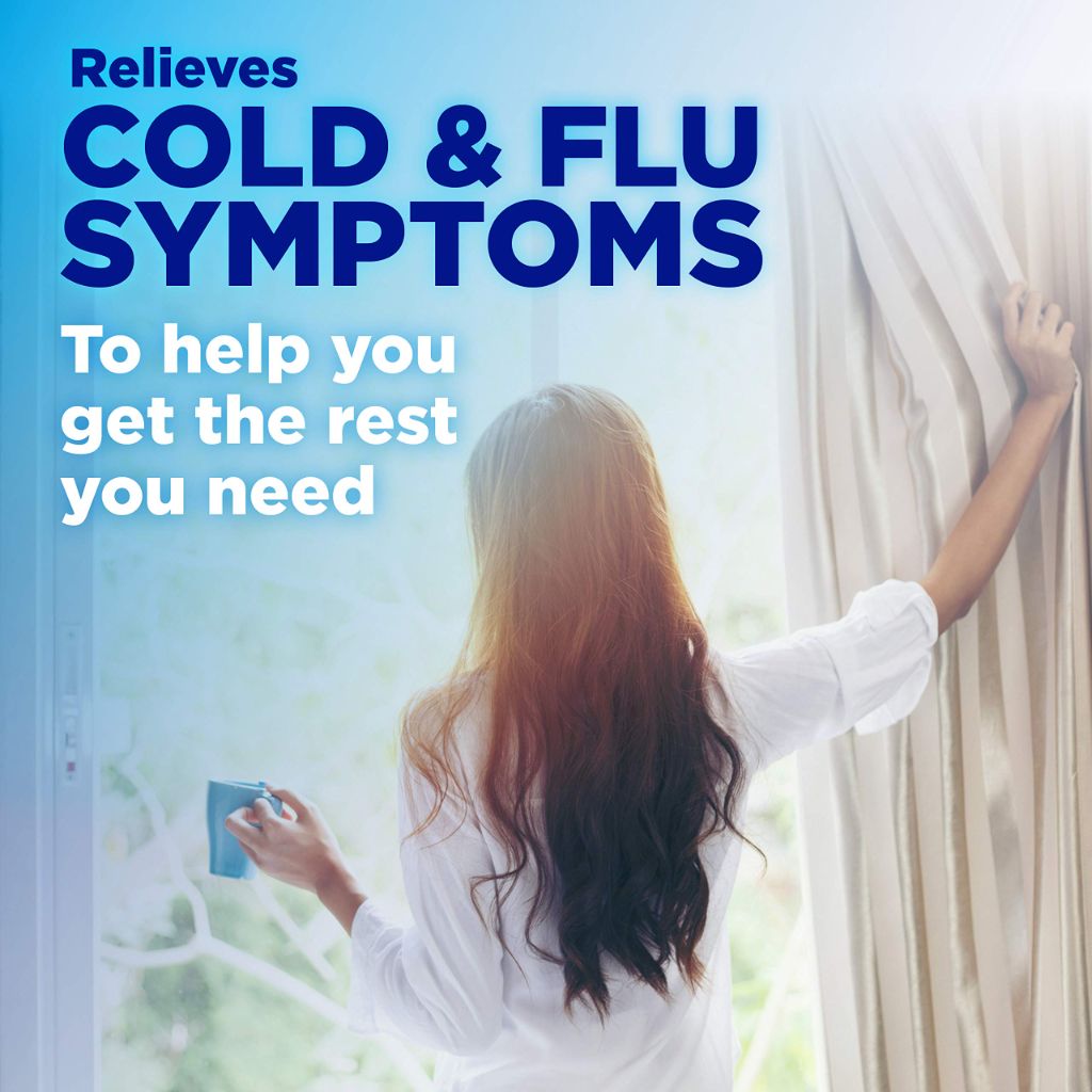 Amazon Basic Care Nighttime Cold & Flu Relief, 24 Softgels