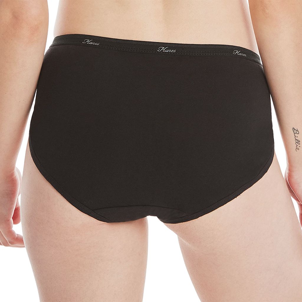 SZ 8, Hanes womens Cotton briefs underwear, 10 Pack - Hi Cut Assorted 1